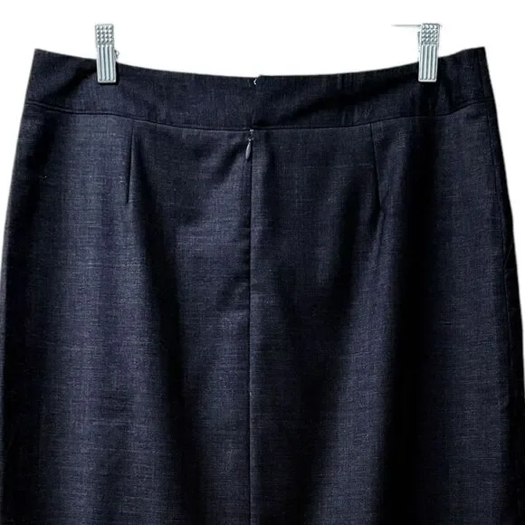 NWOT J.Crew wool gray Pencil skirt in lightweight  zipper midi work office - Picture 5 of 9